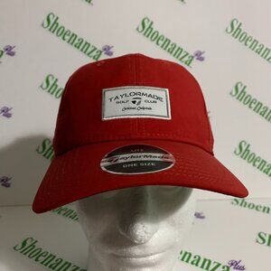 TaylorMade Hat Performance Lite Patch Adjustable Golf Perforated Red Cap OSFM